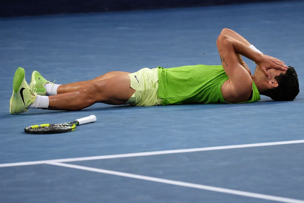 Carlos Alcaraz durante el Open de Australia 2026