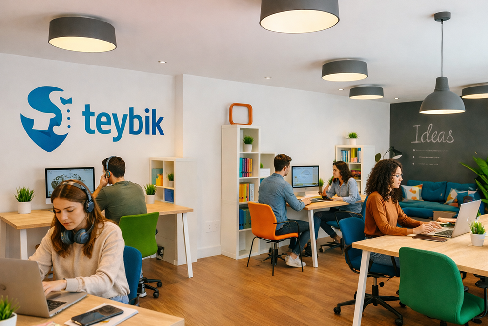 Ángel Monroy García — Capas abstractas de luz y conexiones sutiles, como una red de decisiones: metáfora de la IA como capa de intención en un SaaS