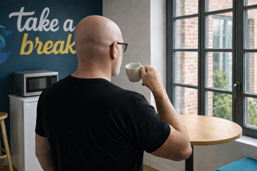 Ángel Monroy García — Un camino iluminado con bifurcaciones al atardecer, metáfora de la elección de inversores y socios como dirección, no solo capital